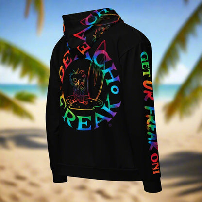 TIE-DYE BEACH FREAK© TRADITIONAL ZIP-UP HOODIE