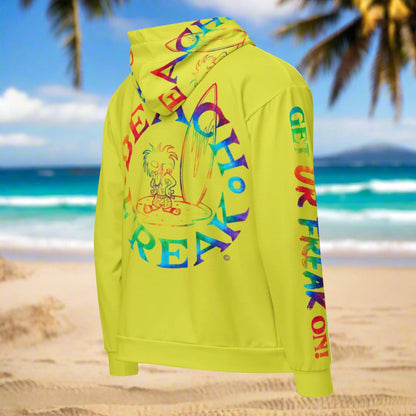 TIE-DYE BEACH FREAK© TRADITIONAL ZIP-UP HOODIE