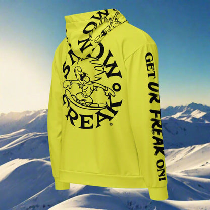 BLACK SNOW FREAK© TRADITIONAL ZIP-UP HOODIE