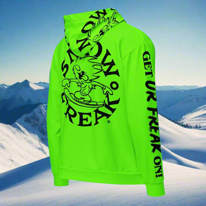 BLACK SNOW FREAK© TRADITIONAL ZIP-UP HOODIE
