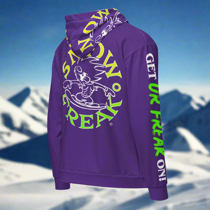 PURPLE SNOW FREAK© TRADITIONAL ZIP-UP HOODIE