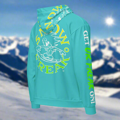 LIME & YELLOW SNOW FREAK© TRADITIONAL ZIP-UP HOODIE