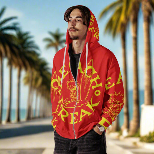 YELLOW BEACH FREAK© SPLASH'D© ZIP-UP HOODIE