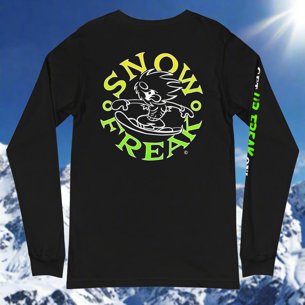 LIME, YELLOW & WHITE SNOW FREAK© LONG SLEEVE TEE