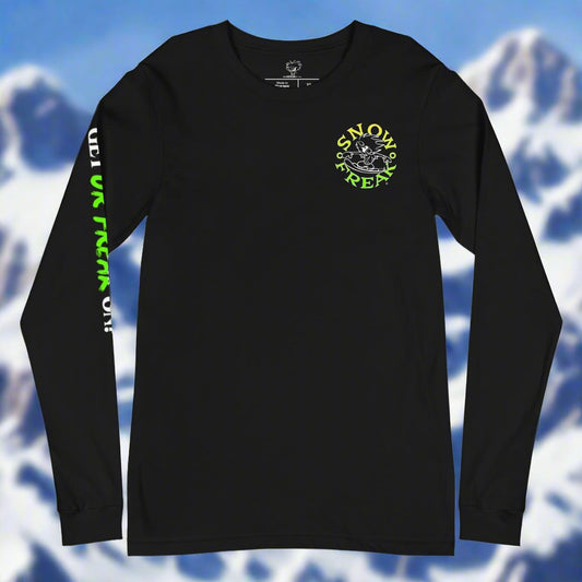 LIME, YELLOW & WHITE SNOW FREAK© LONG SLEEVE TEE